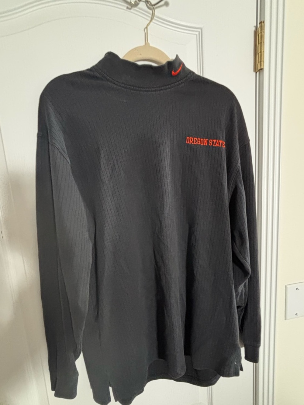 Nike Black Crewneck Pullover with Red Swoosh